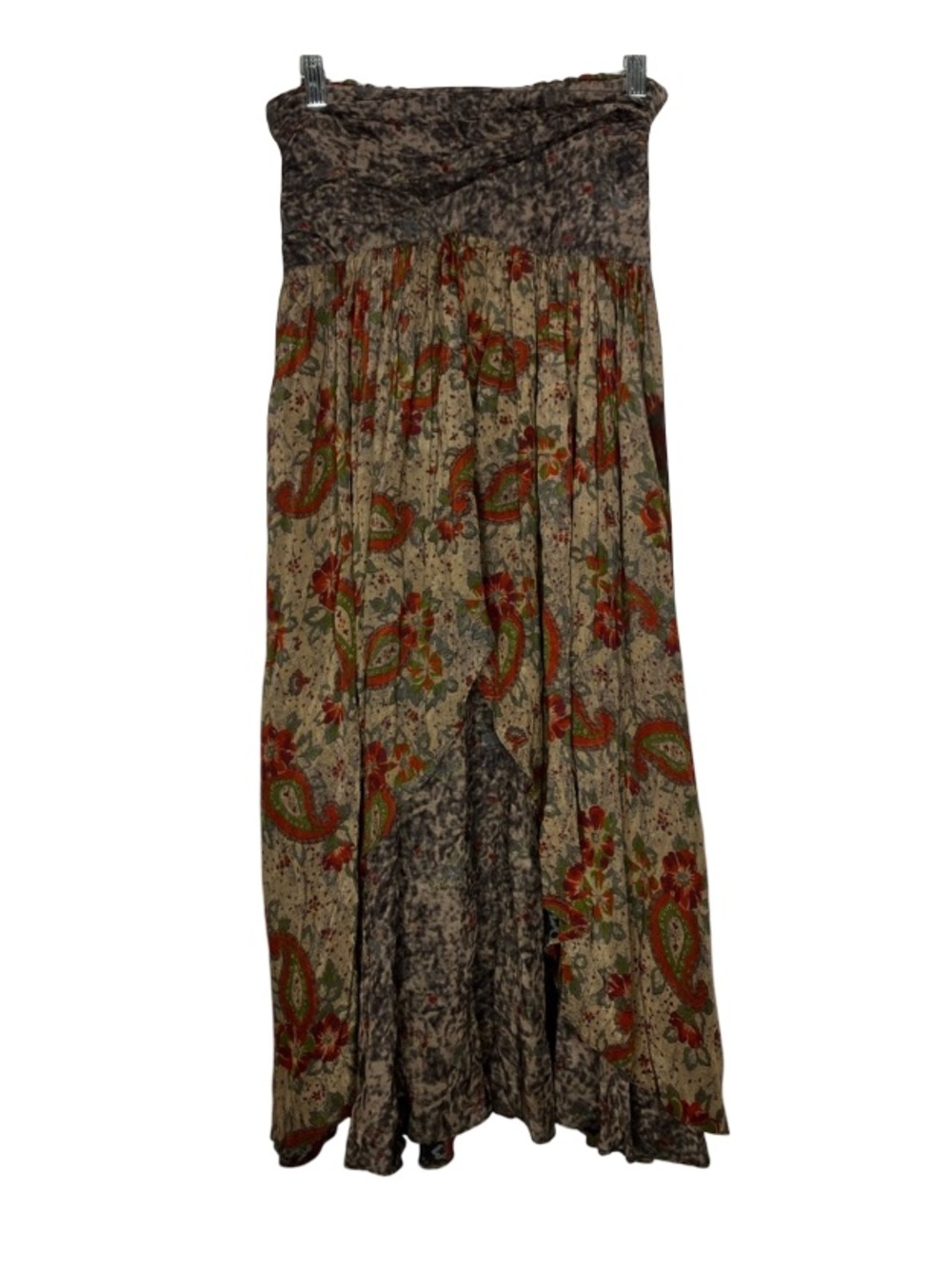 Dorothy Schoelen vintage amazing strapless dress/ maxi skirt 10 bohemian fairy